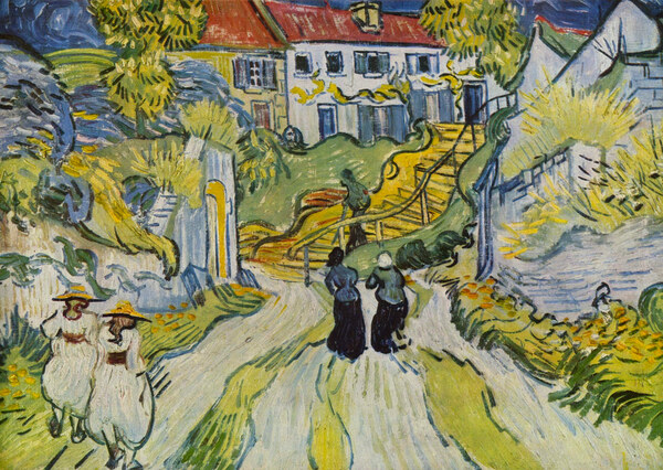 Street and road in Auvers by Van Gogh